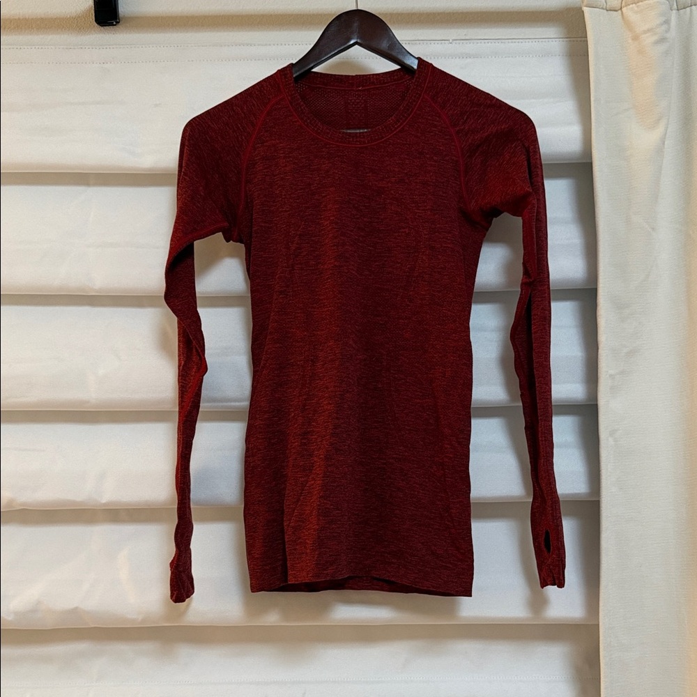 Lululemon Red Long Sleeve Top